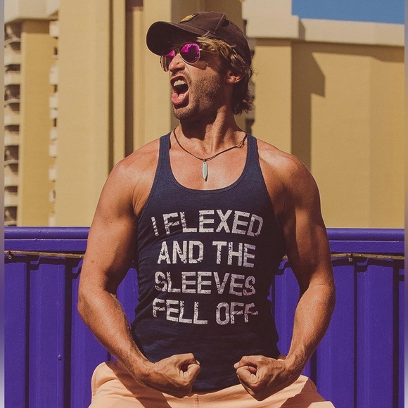 Crazy Dog T-Shirts - I Flexed And The Sleeves Fell Off Tank Top - Picture 8 of 8